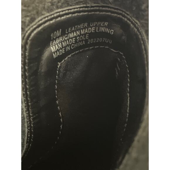 Gianni Bini New Cond, Black Leather Combat, Lug Sole Heel Boots, Zip, Size 10 M - Picture 6 of 7